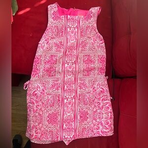 Lilly Pulitzer Pink and White Romper Size 12